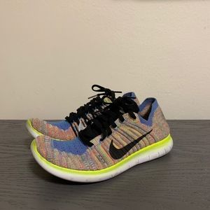 Nike Free Flyknit Volt/Blue/Black